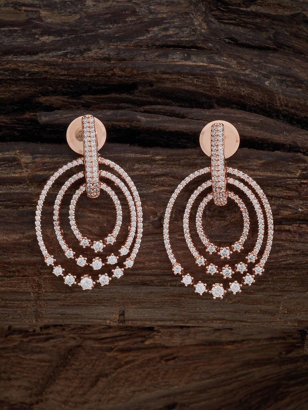 

Kushal's Fashion Jewellery Rose Gold-Plated Classic Drop Earrings
