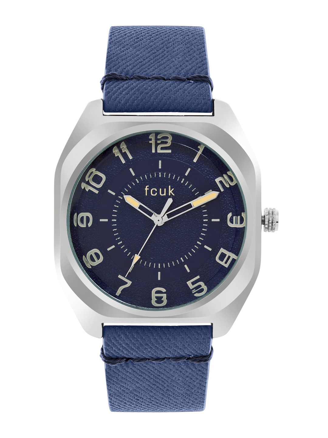 

FCUK Men Leather Straps Analogue Watch FK00014F, Blue