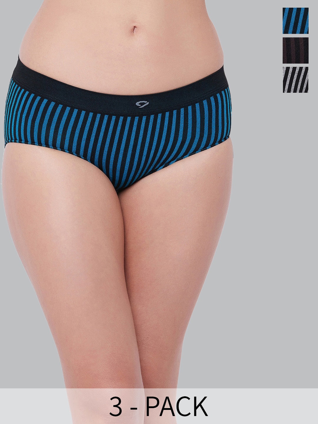 

C9 AIRWEAR Seamless Pack Of 3 Assorted Basic Briefs, Blue