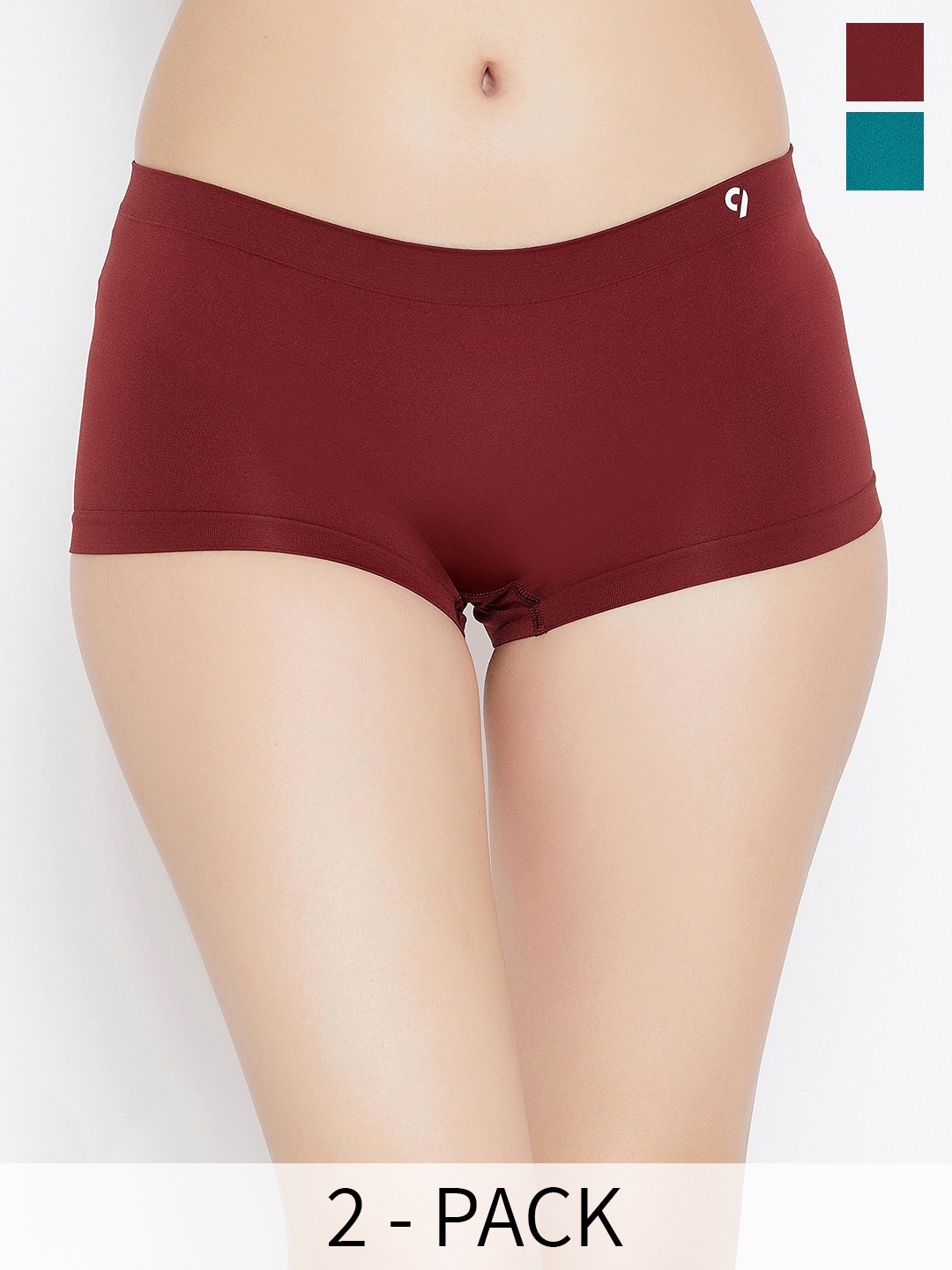 

C9 AIRWEAR Pack Of 2 Seamless Boy Shorts Briefs, Teal