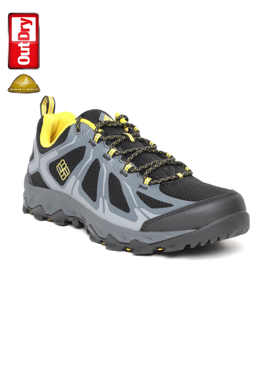 

Columbia Men Black & Grey PeakFreak XCRSN II XCEL LOW OUTDRY Hiking Shoes