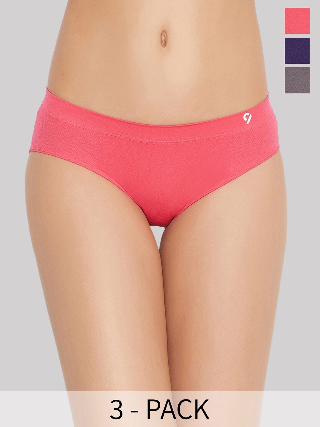 

C9 AIRWEAR Seamless Pack Of 3 Bikini Briefs, Grey