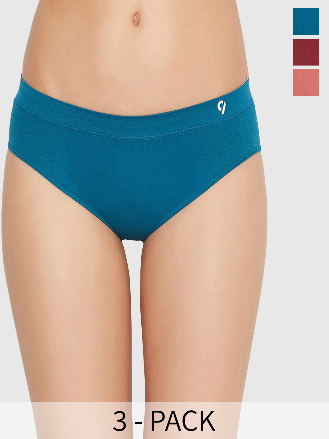 

C9 AIRWEAR Women Seamless Pack Of 3 Bikini Briefs, Teal