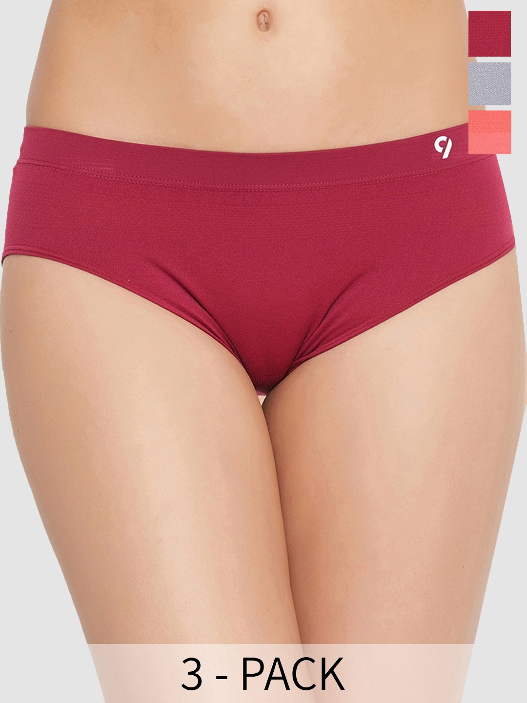 

C9 AIRWEAR Women Seamless Pack of 3 Bikini Briefs, Maroon