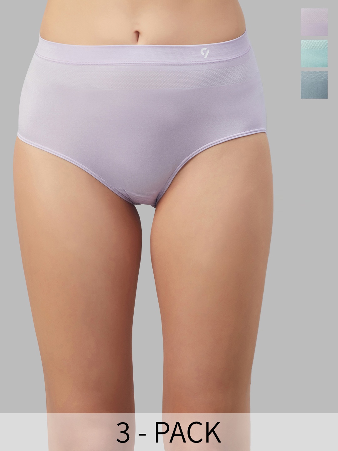 

C9 AIRWEAR Women Seamless Pack Of 3 Hipster Briefs, Purple