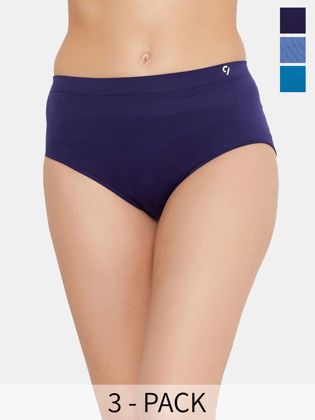 

C9 AIRWEAR Seamless Pack Of 3 High-Rise Hipster Briefs, Blue