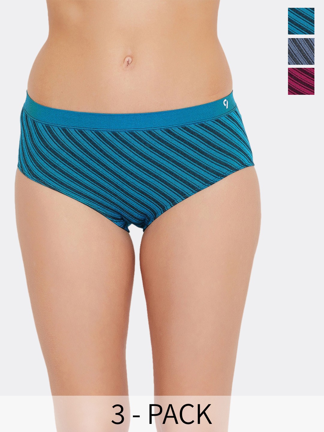 

C9 AIRWEAR Seamless Pack of 3 High-Rise Hipster Briefs, Blue