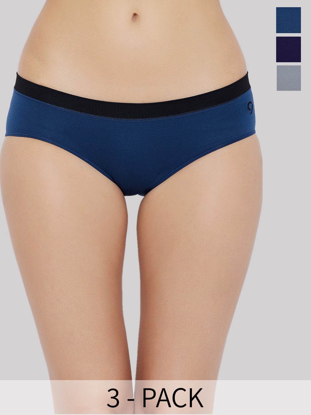

C9 AIRWEAR Women Pack Of 3 Mid-Rise Quick-Dry Technology Bikini Briefs, Blue