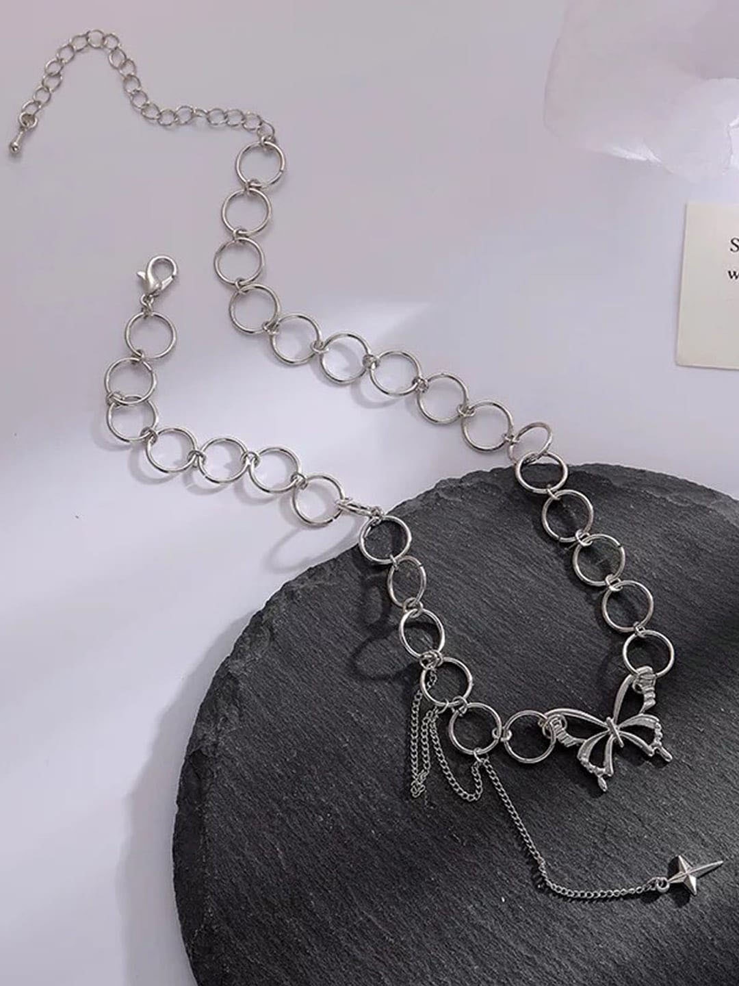 

Krelin Silver Plated Adjustable Choker Necklace