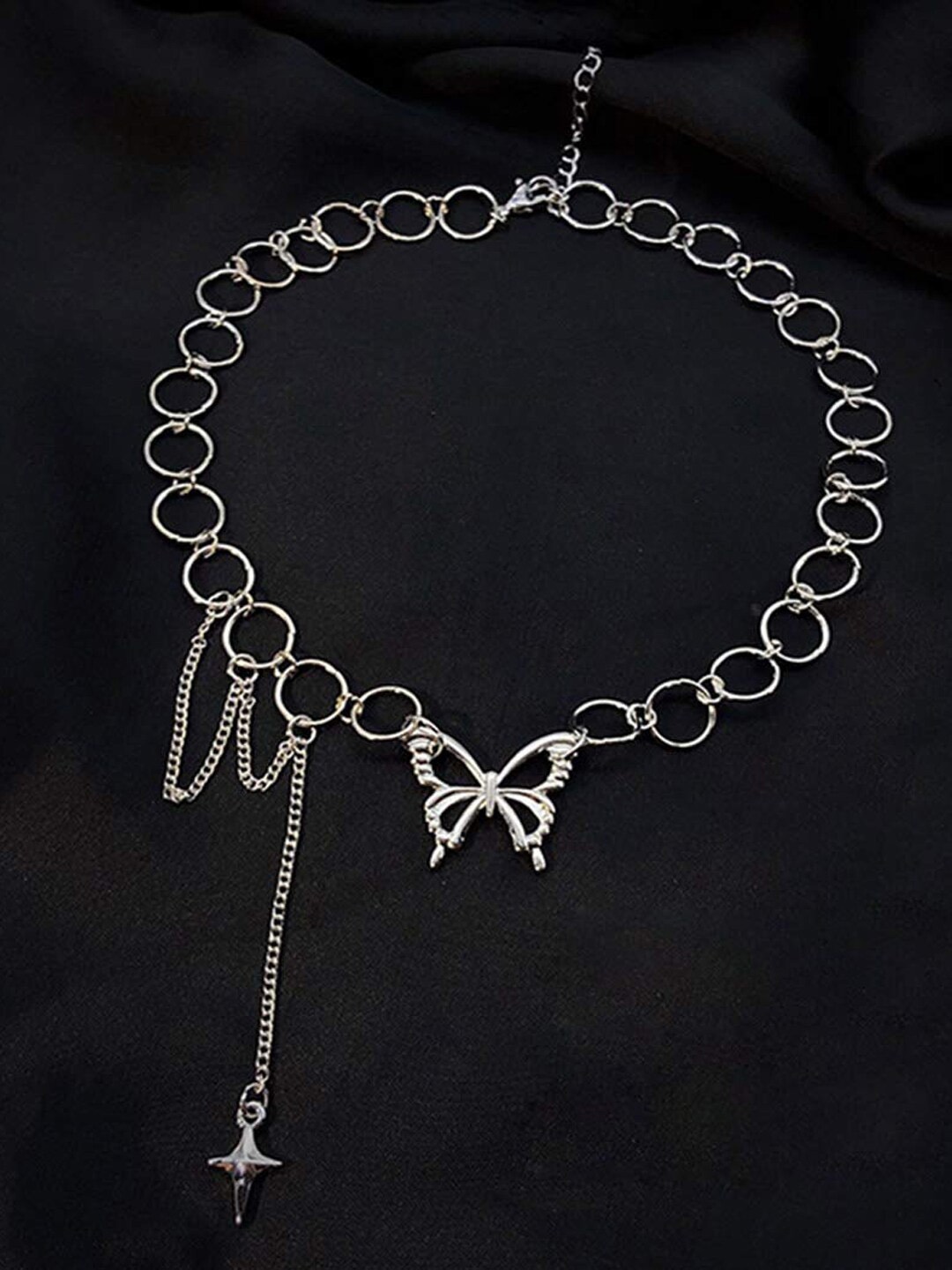 

Krelin Silver-Plated Butterfly Choker Necklace