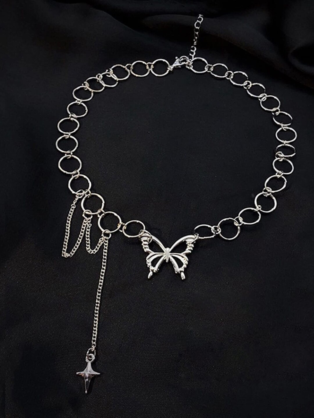 

Krelin Silver Plated Adjustable Choker Necklace