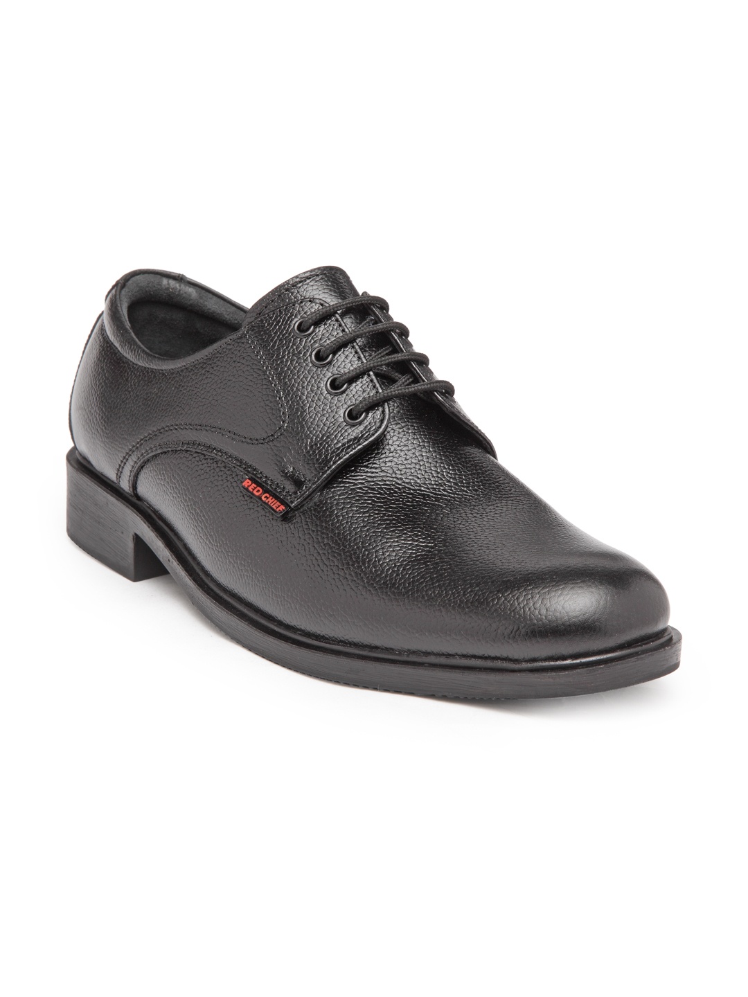 

Red Chief Men Black Leather Formal Derbys