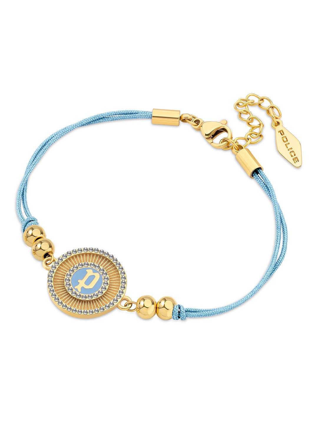 

Police Gold-Plated Stone Studded Charm Bracelet