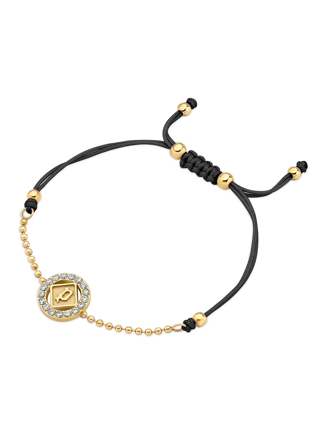 

Police Gold-Plated Stone Studded Charm Bracelet