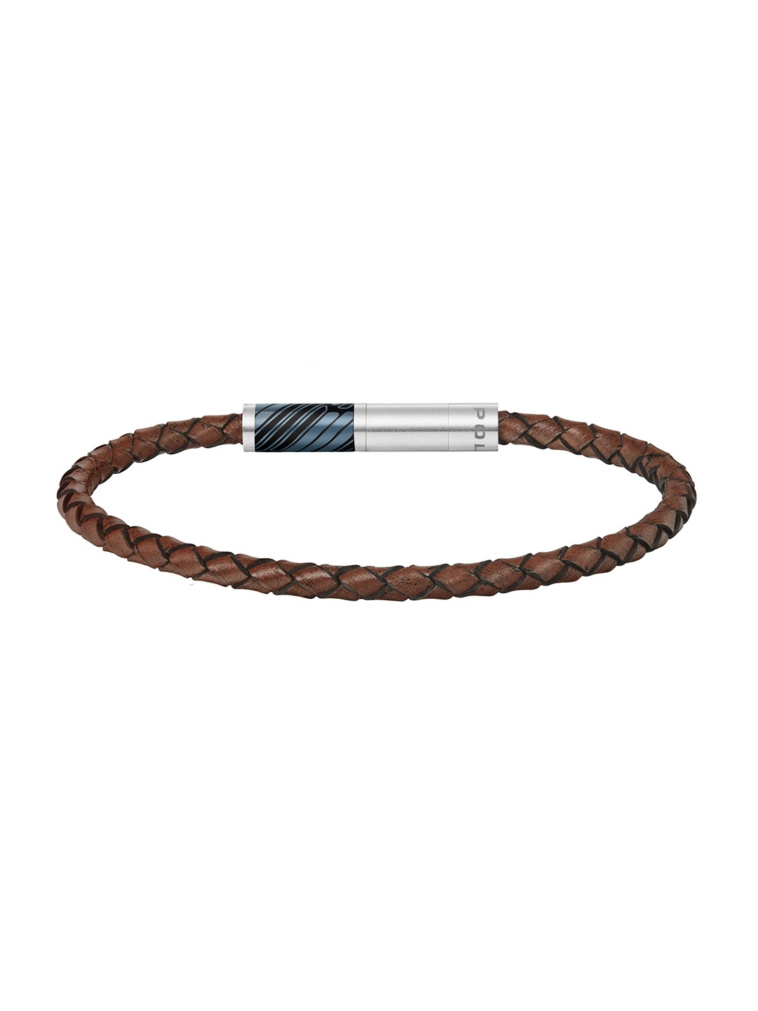 

Police Leather Wraparound Bracelet, Brown