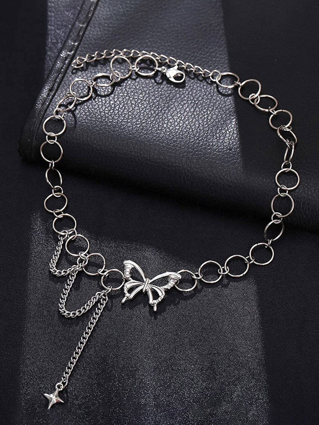 

FIMBUL Silver Plated Adjustable Choker Necklace