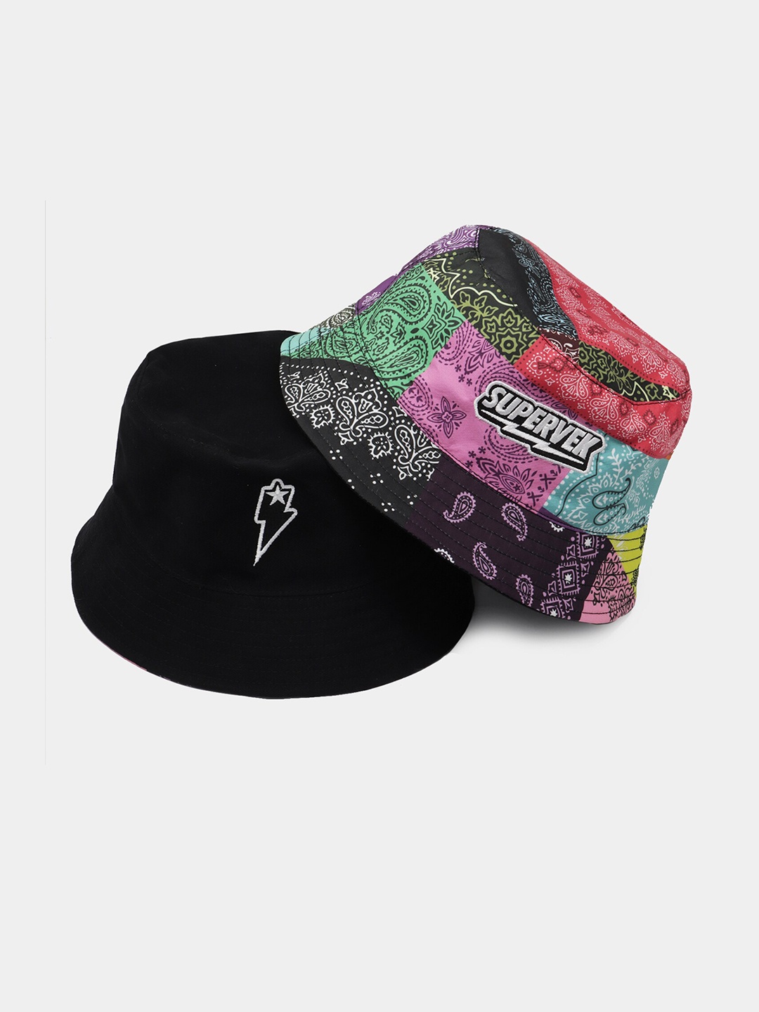 

SUPERVEK Bandana Reversible Bucket Hat, Black