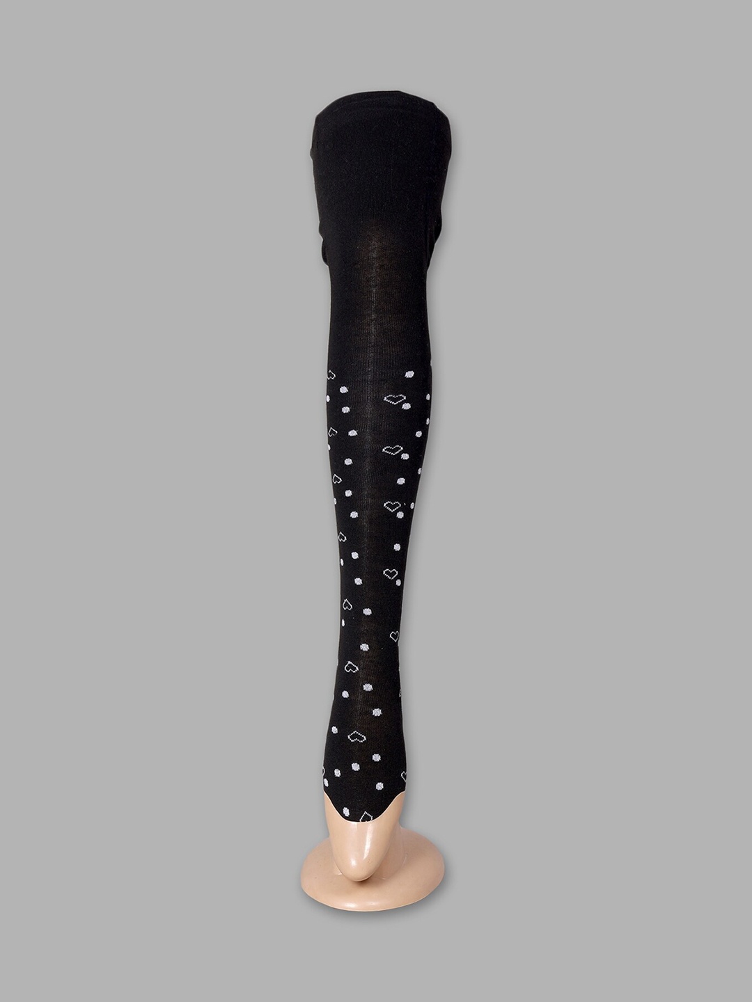 

Steele Girls Conversational Printed Pure Woollen Stockings, Black