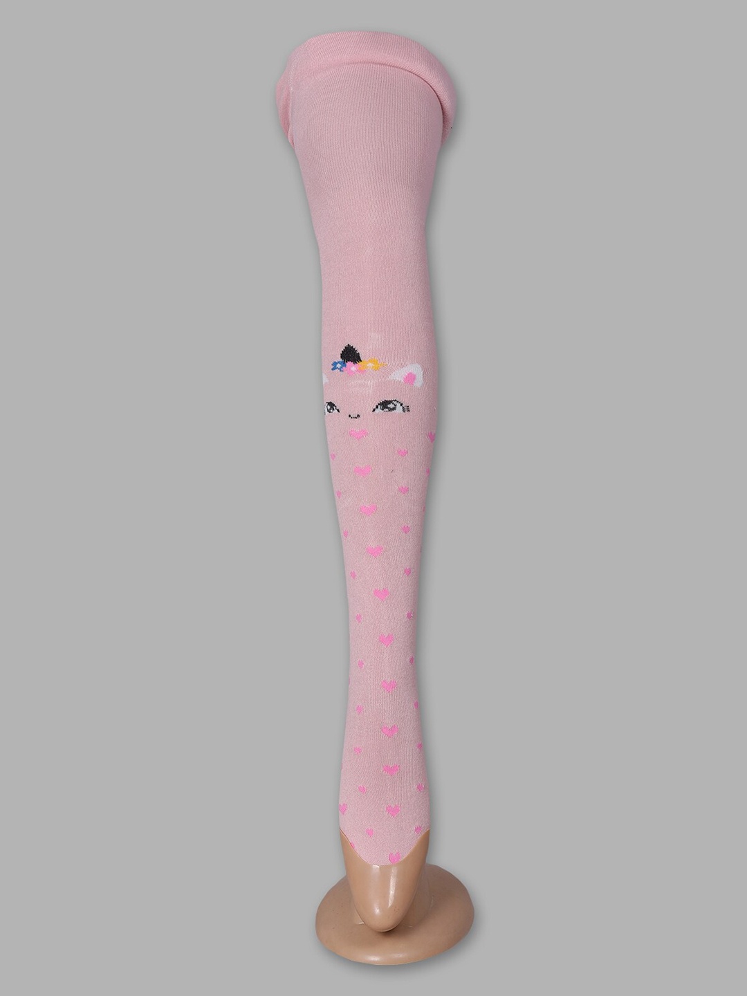 

Steele Girls Conversational Printed Pure Woollen Stockings, Pink