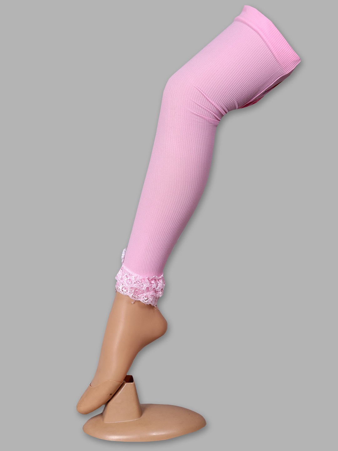 

Steele Girls Striped Pure Woollen Stockings, Pink