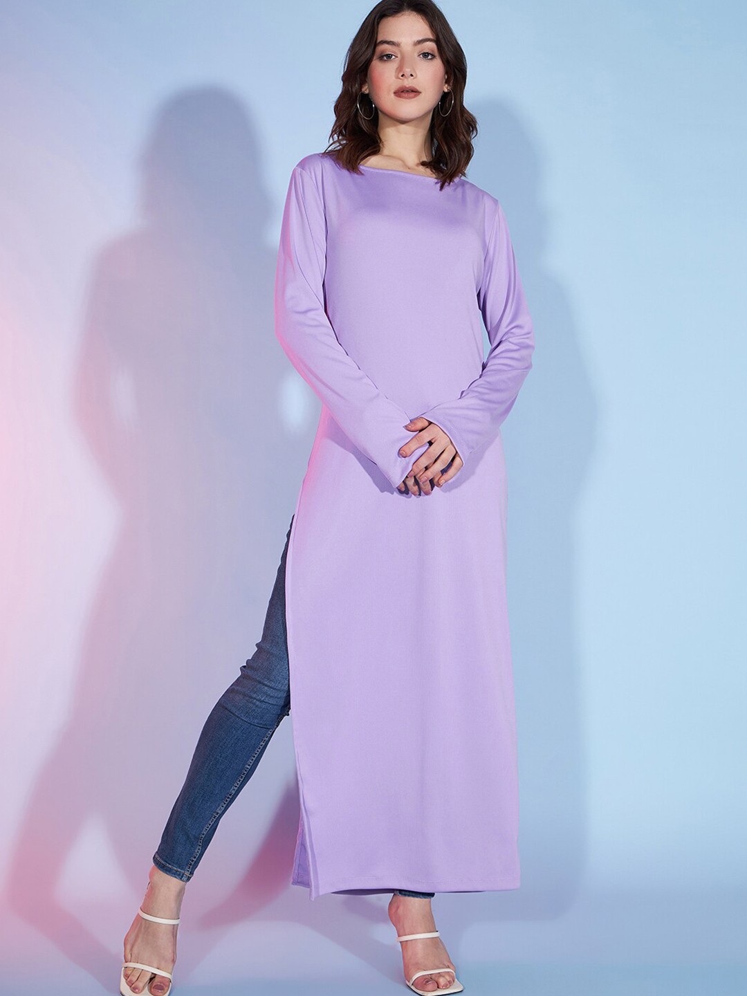 

DressBerry Lavender Maxi Longline Top