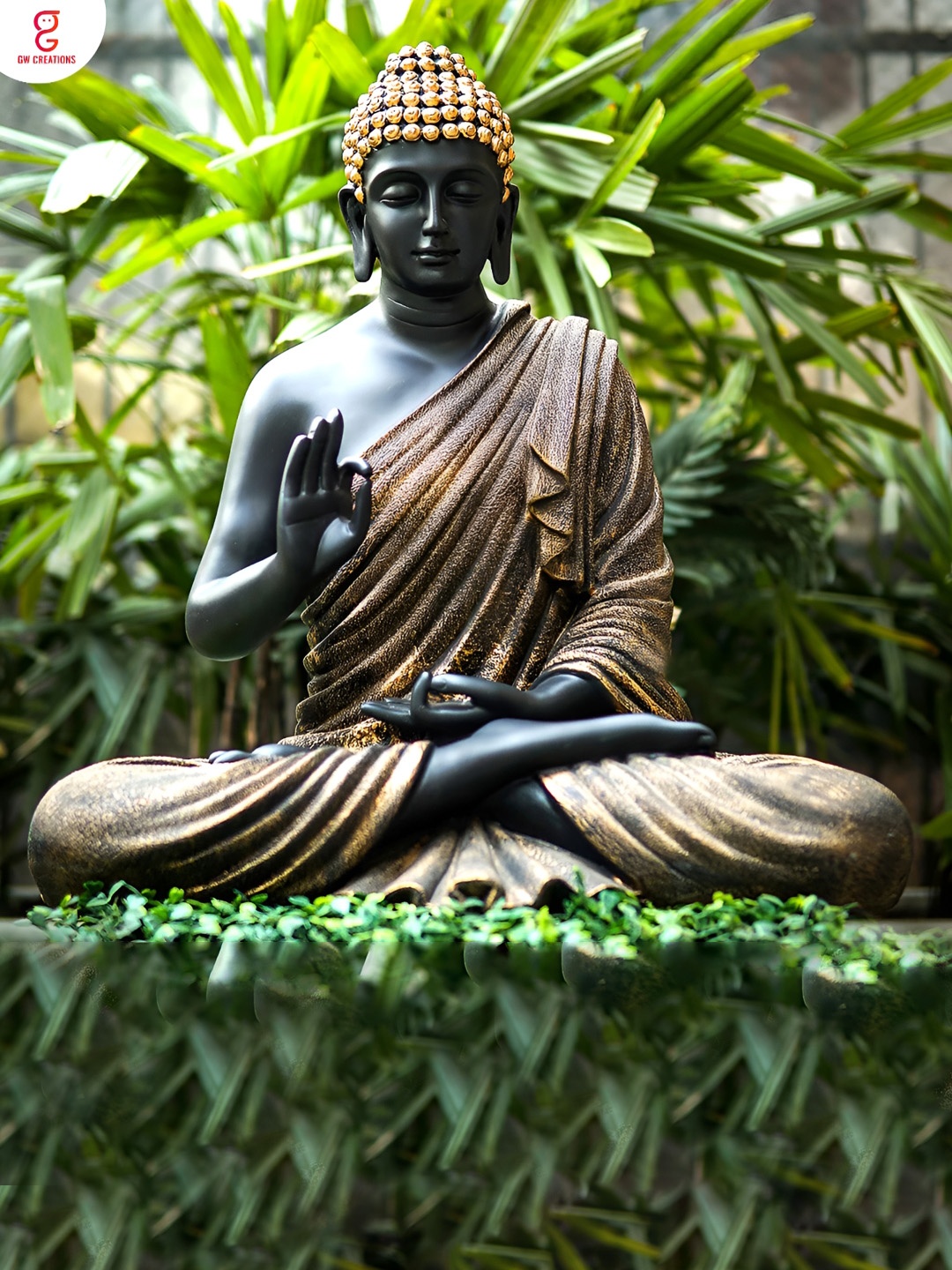 

GW CREATIONS Copper-Toned Buddha Idol Showpiece