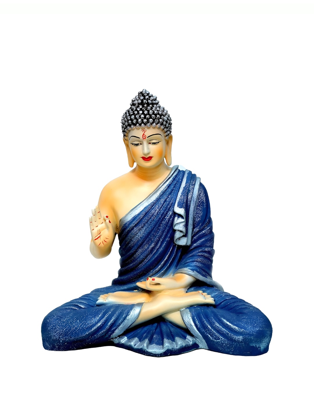 

GW CREATIONS Blue Marble Large Lord Gautam Meditating Buddha Idol Showpiece