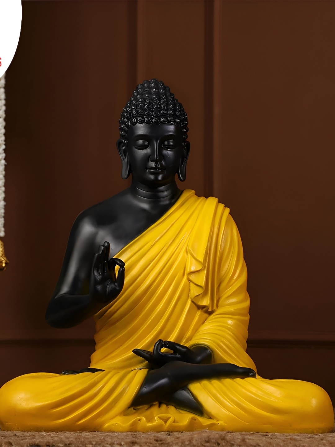 

GW CREATIONS Black Buddha Idol Showpiece