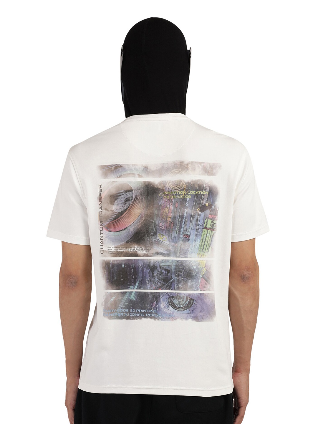

NoBiY Graphic Printed Cotton Bio Finish T-Shirt, White