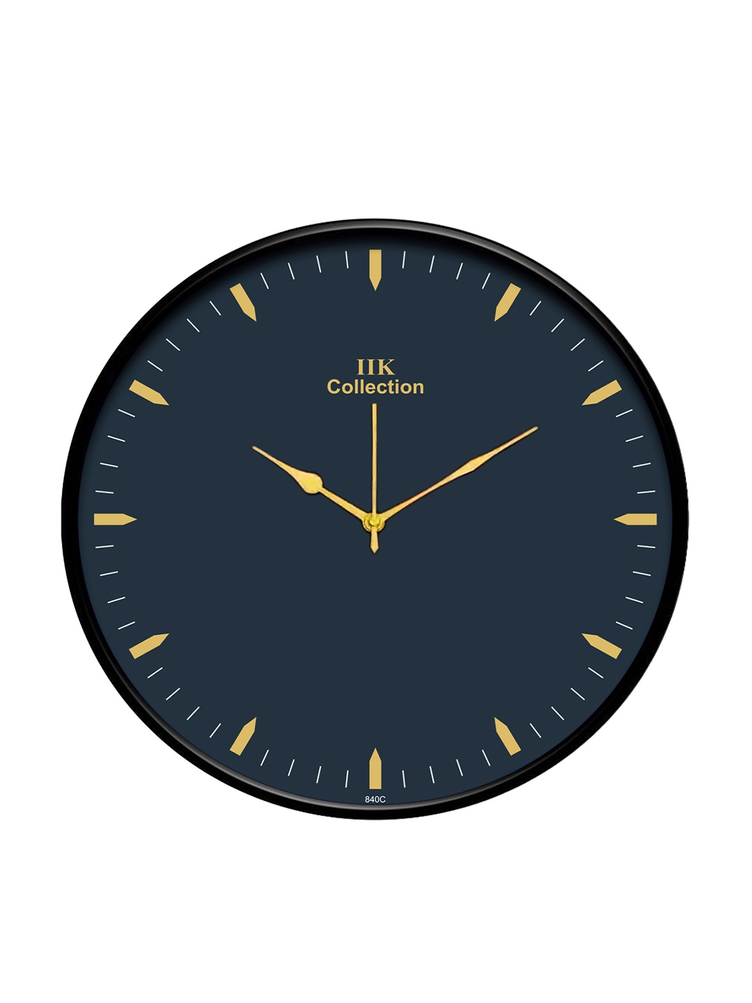 

IIK COLLECTION Black Printed Round Contemporary Wall Clock