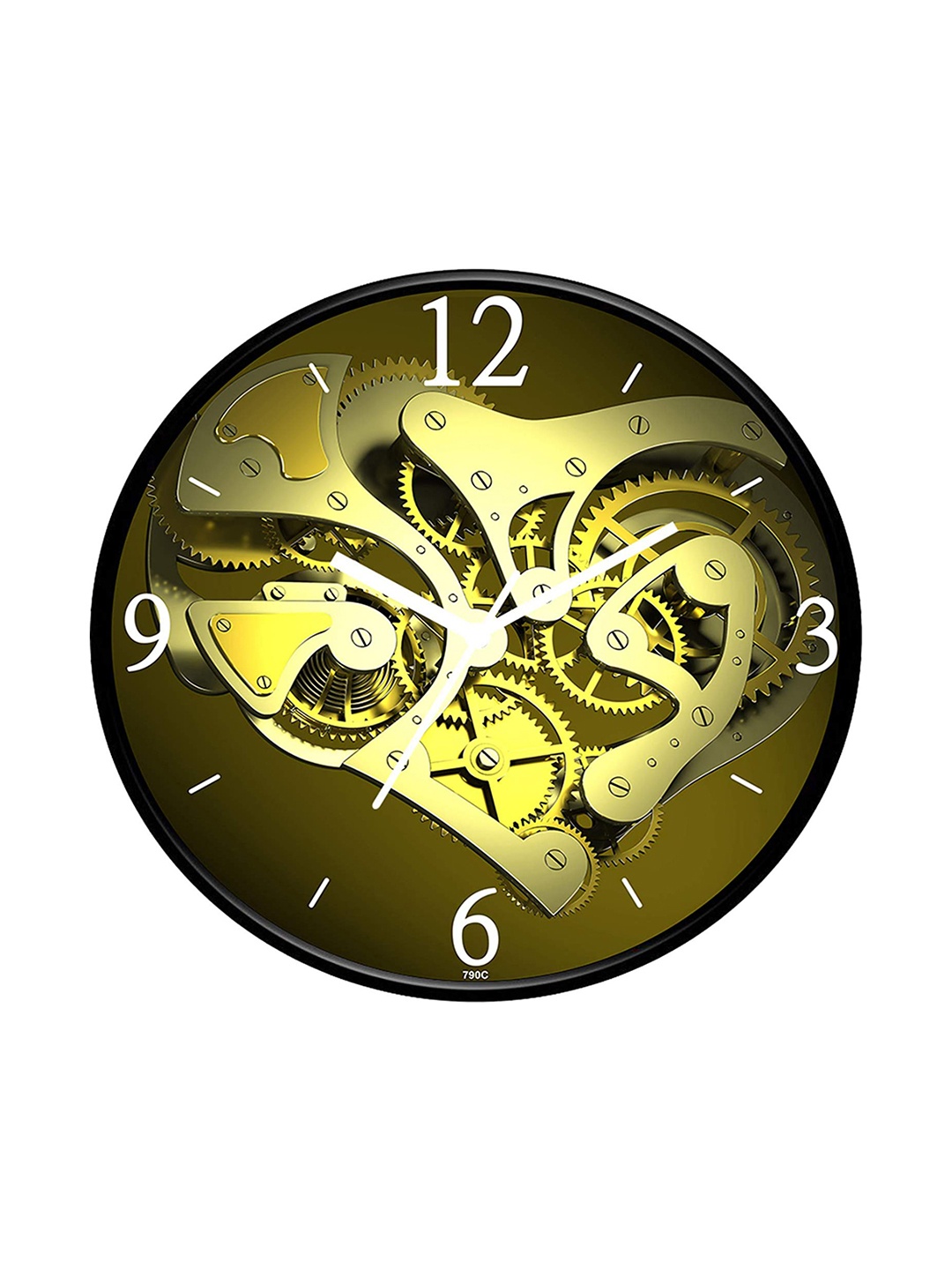 

IIK COLLECTION Black & White Printed Round Contemporary Wall Clock