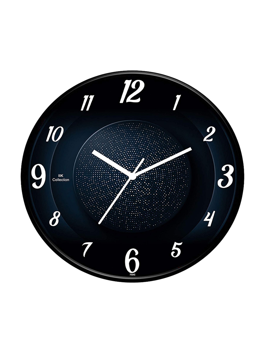 

IIK COLLECTION Black & White Printed Round Contemporary Wall Clock