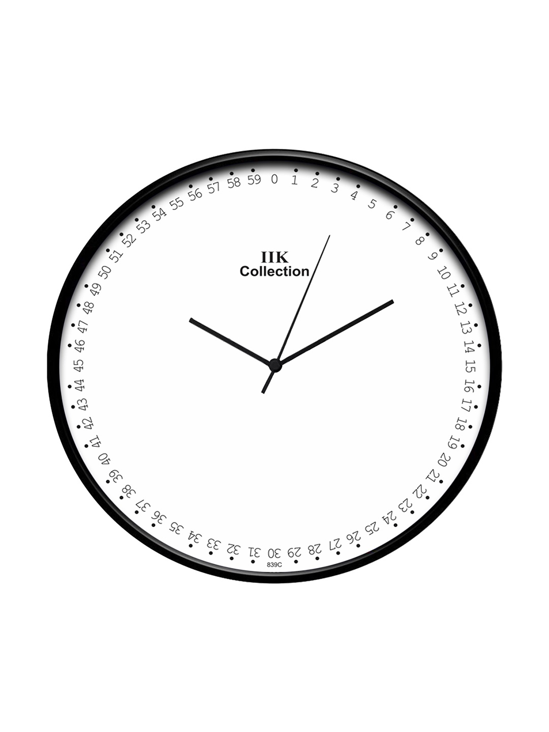 

IIK COLLECTION Black Printed Contemporary Wall Clock