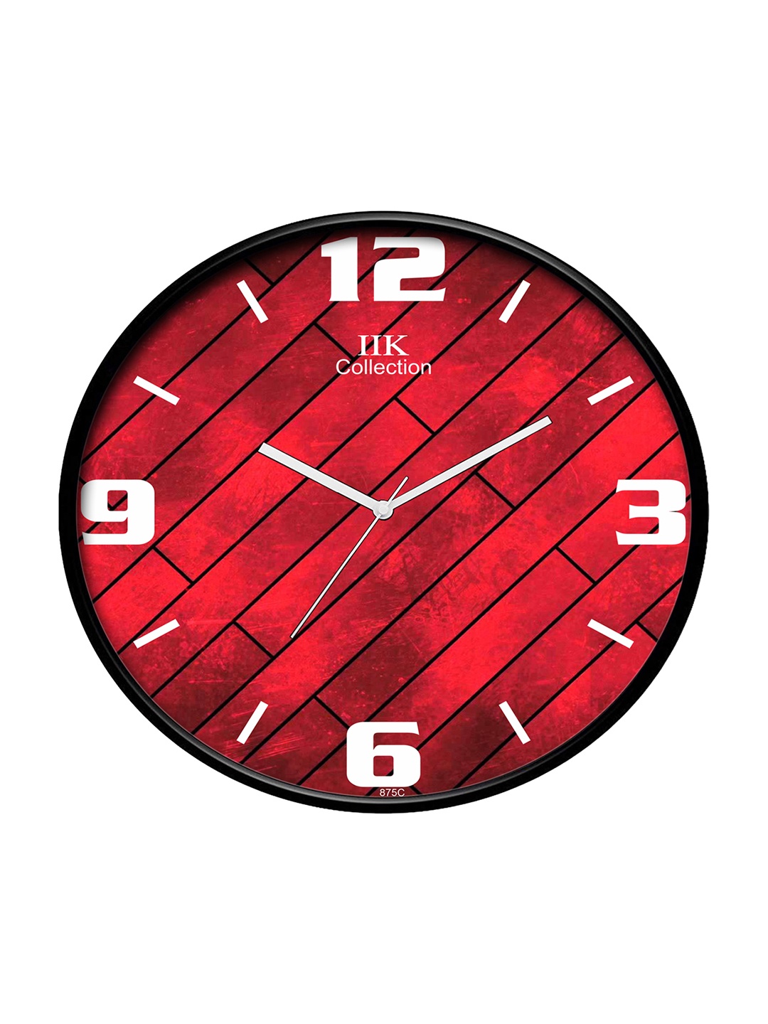 

IIK COLLECTION Black & Red Printed Analogue Round Contemporary Wall Clock
