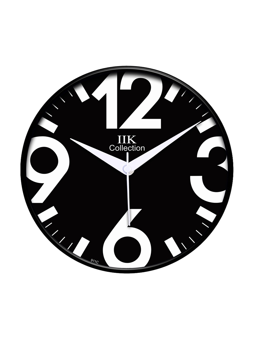 

IIK COLLECTION Black & White Printed Round Contemporary Wall Clock