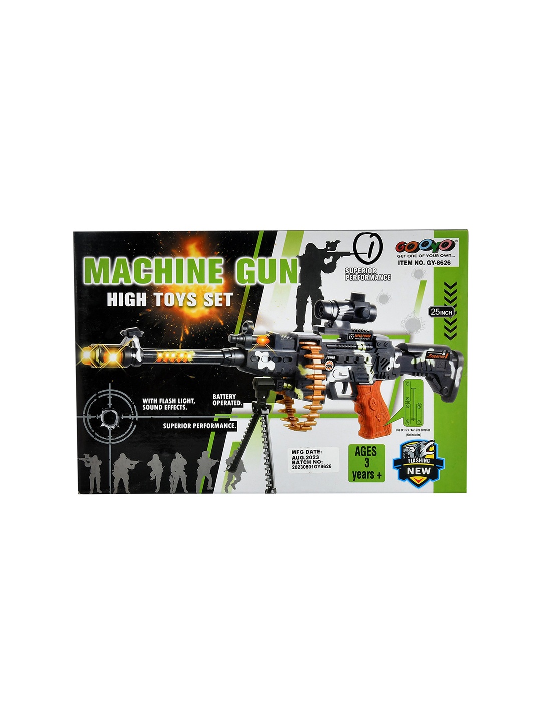 

Silvermerc Designs Kids Machine Gun High Toys Set, Black
