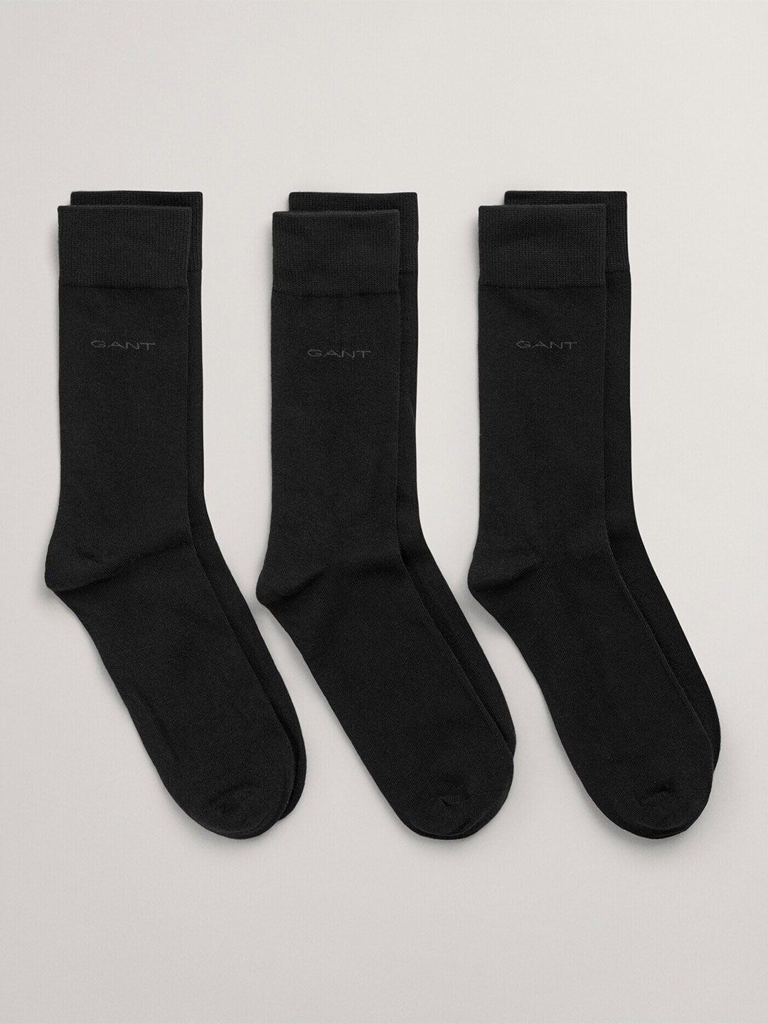 

GANT Men Pack Of 3 Calf-Length Socks, Black