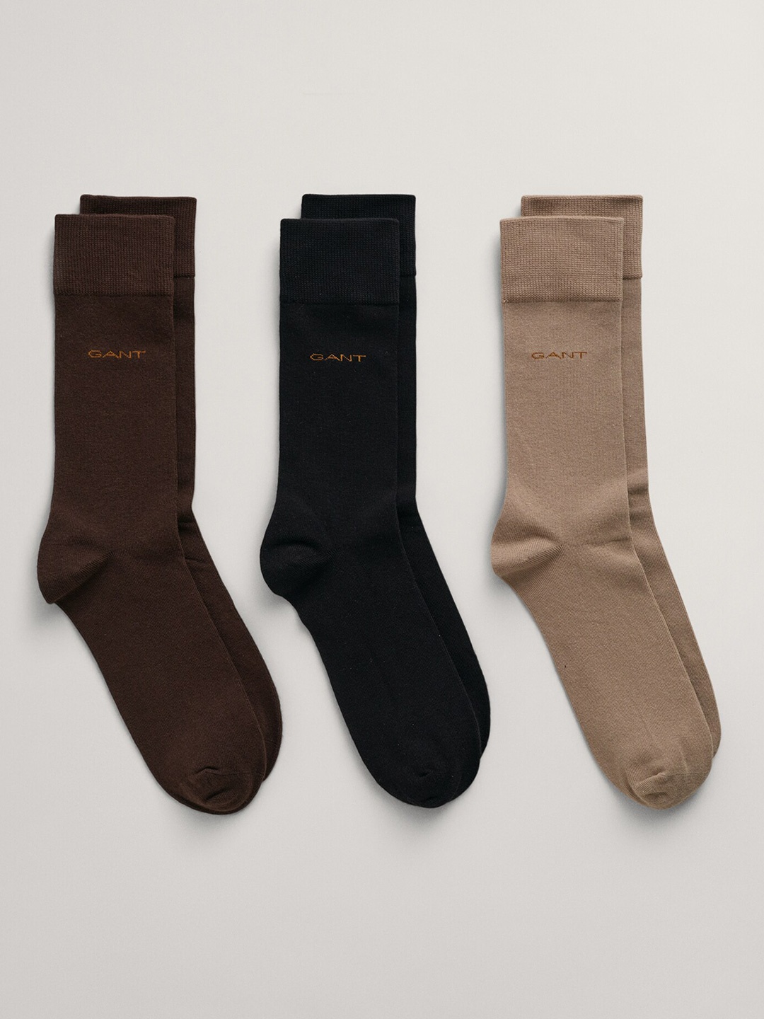 

GANT Men Pack Of 3 Calf-Length Socks, Black