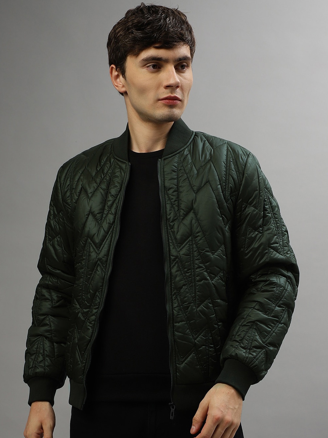

Antony Morato Stand Collar Bomber Jacket, Green
