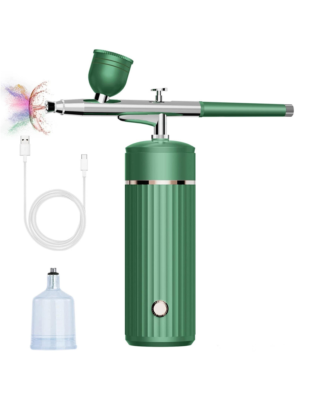 

FEELHIGH Rechargeable Cordless Airbrush Compressor, Green