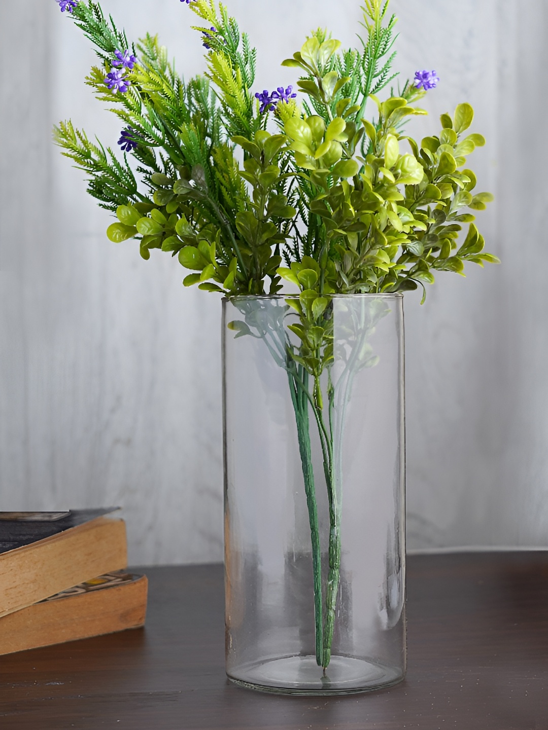 

Clovefry Transparent Glass Cylindrical Flower Vase