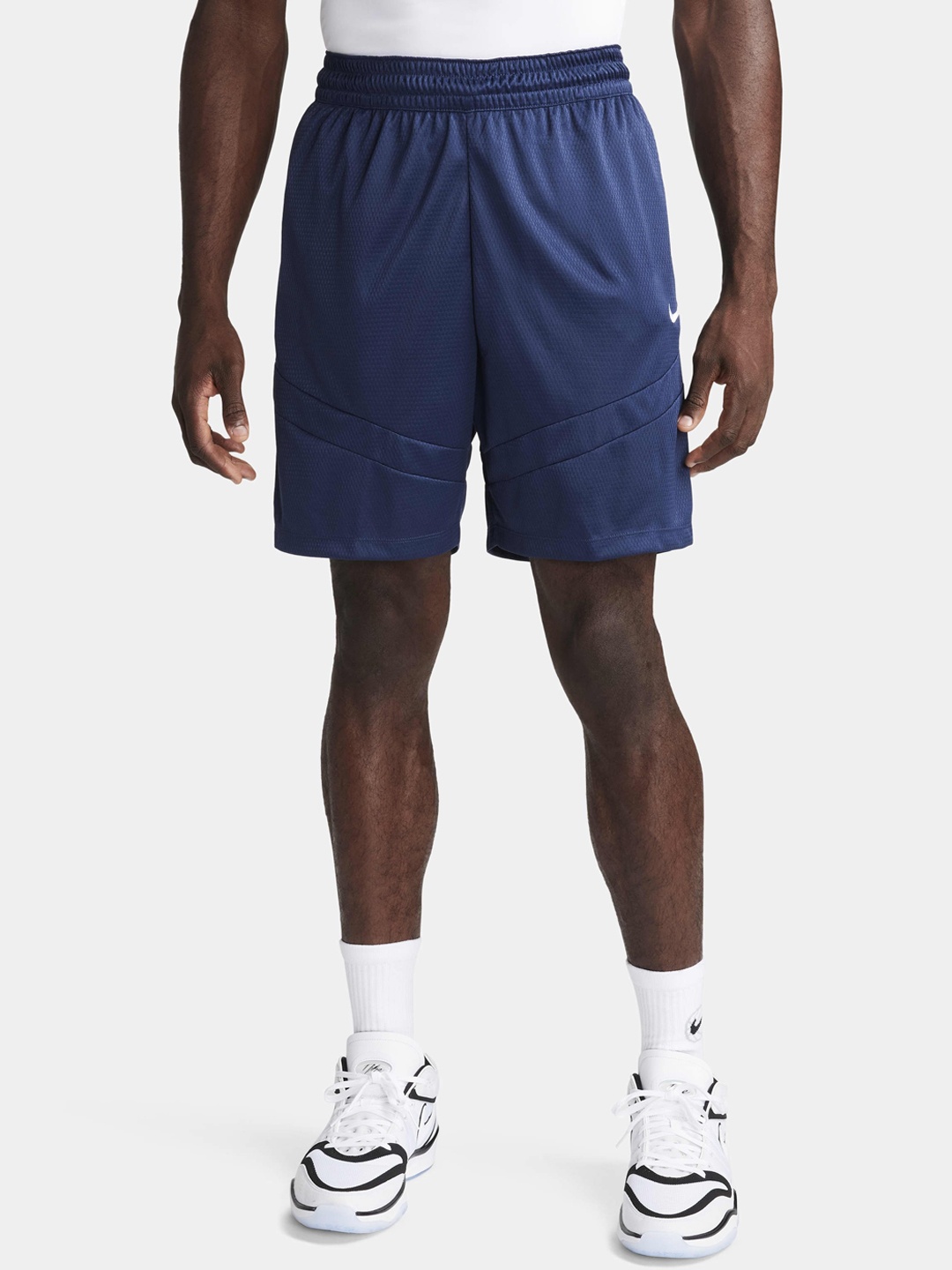 

Nike Men Mid-Rise Dri-FIT Icon 20cm Basketball Loose Fit Sports Shorts, Blue