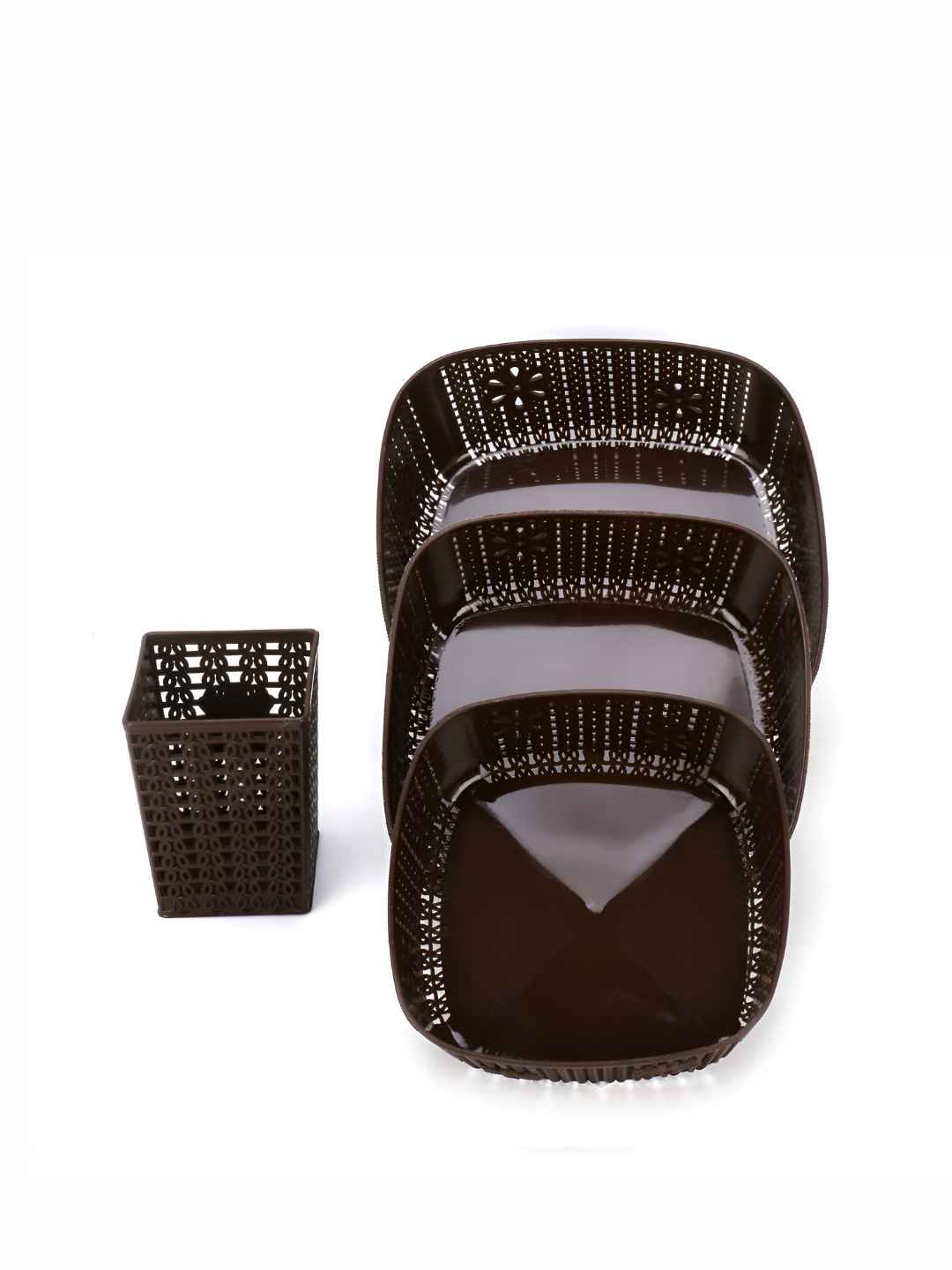 

NABHYA Brown 4 Pieces Multipurpose Storage Basket