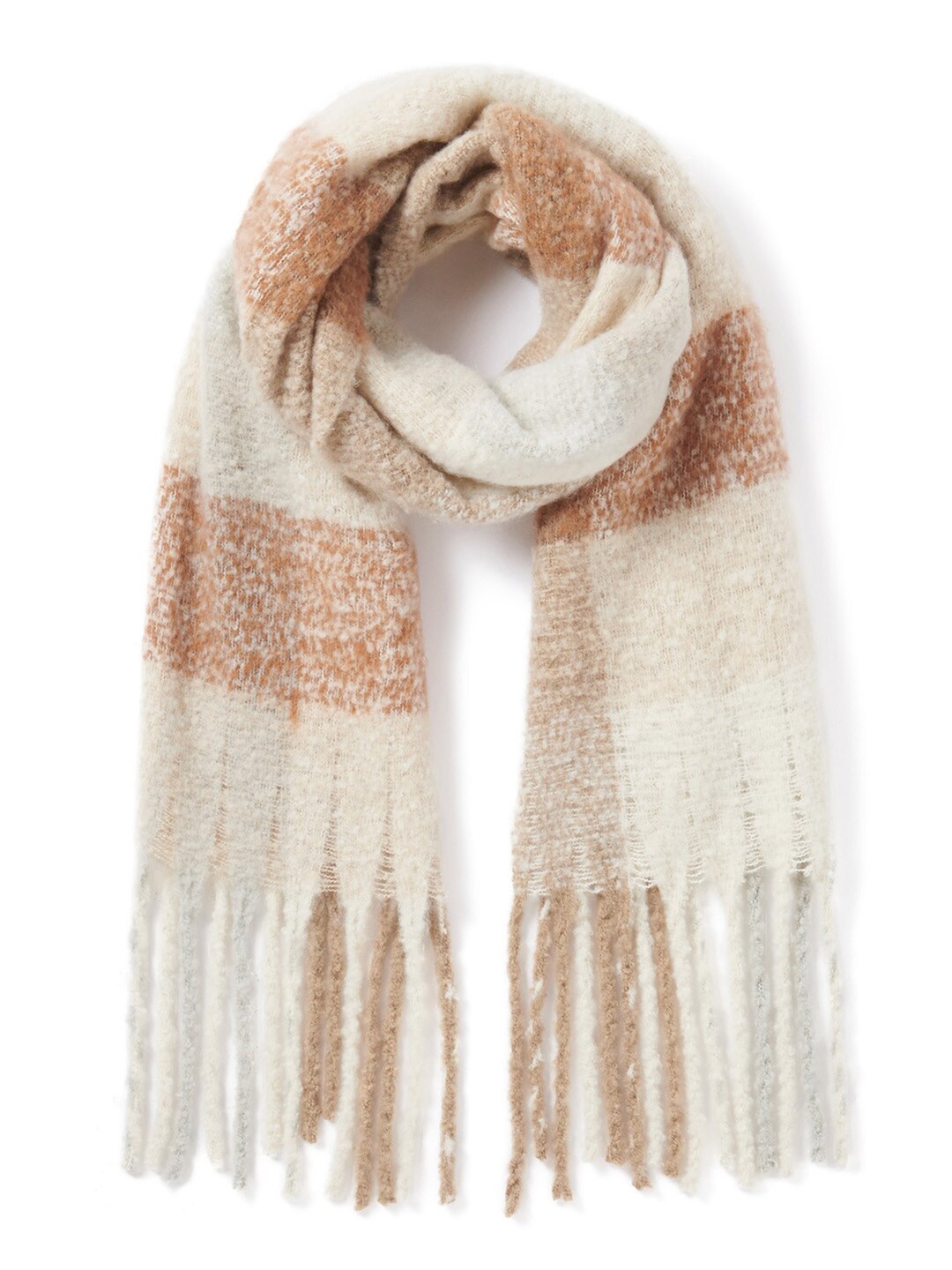 

Forever New Colourblocked Scarf, Beige