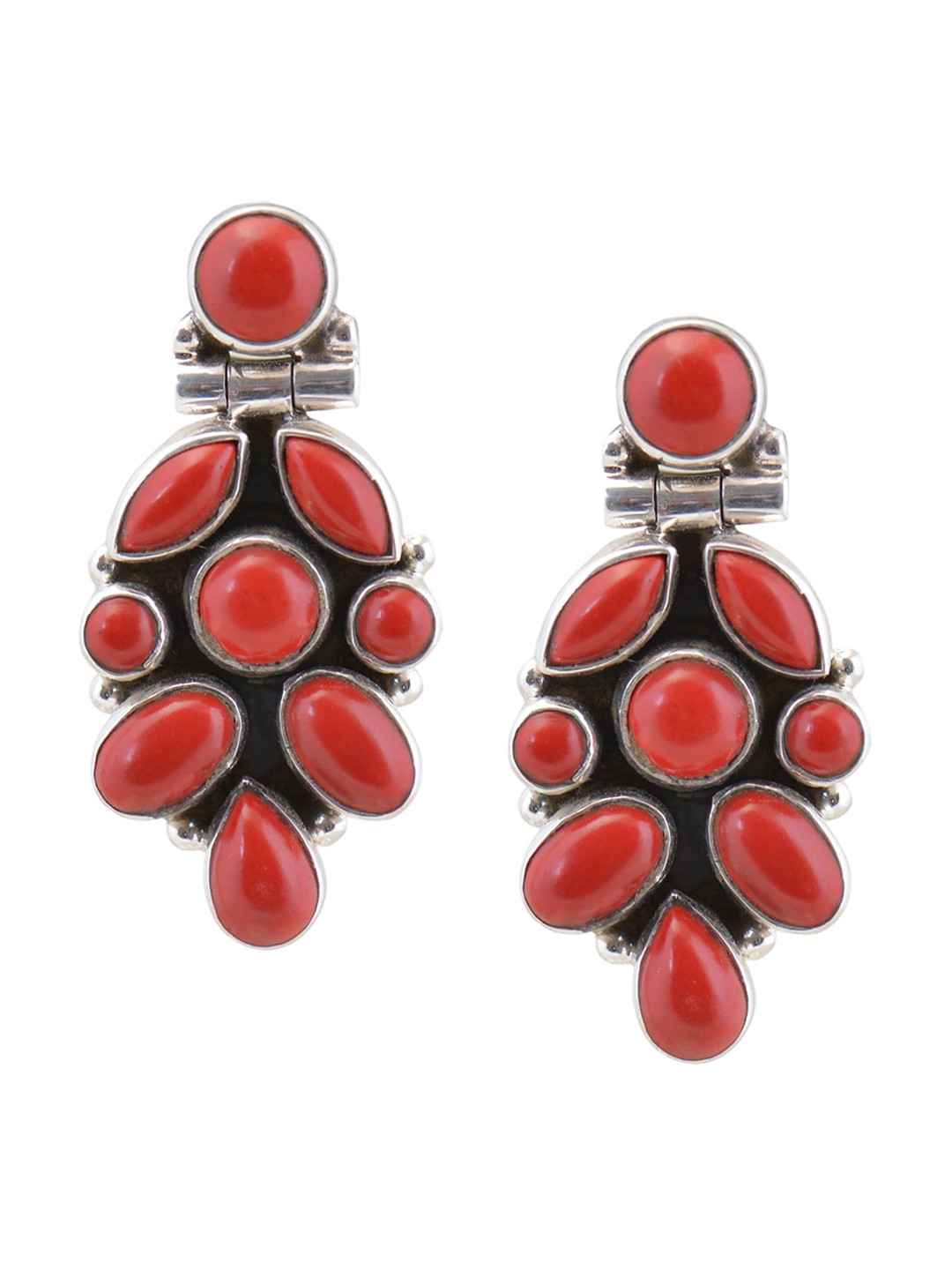 

Silverwala Contemporary Drop Earrings, Silver