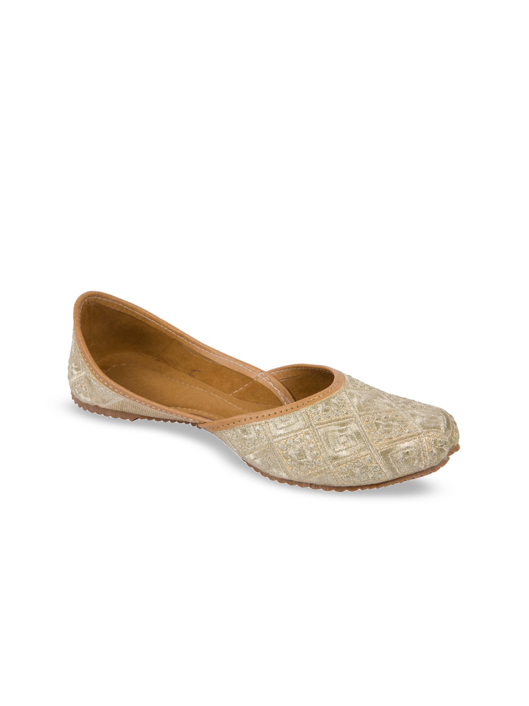 

Ta Chic Embroidered Ethnic Mojaris, Gold