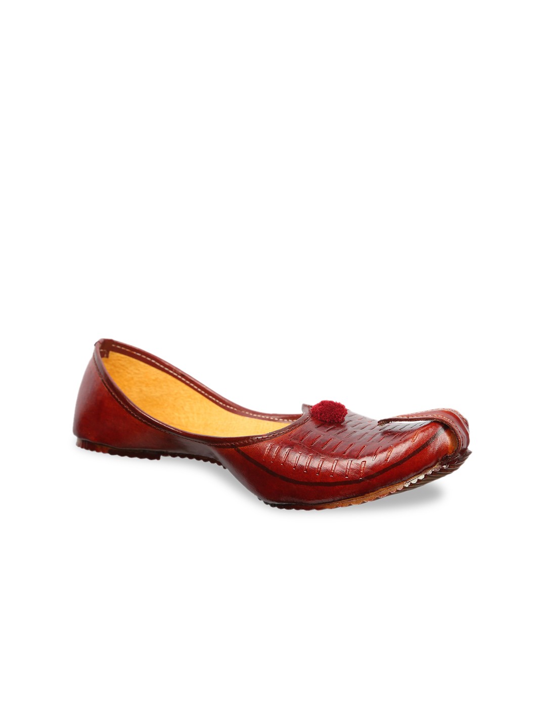 

Ta Chic Textured Ethnic Mojaris, Brown