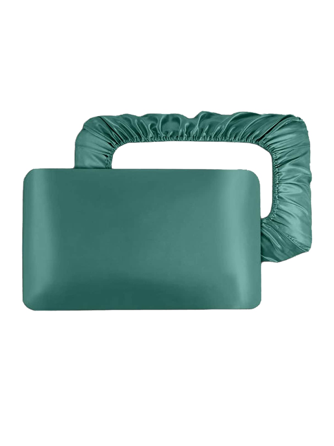 

ME & YOU Green 2 Pieces Pure Silk Pillow Covers