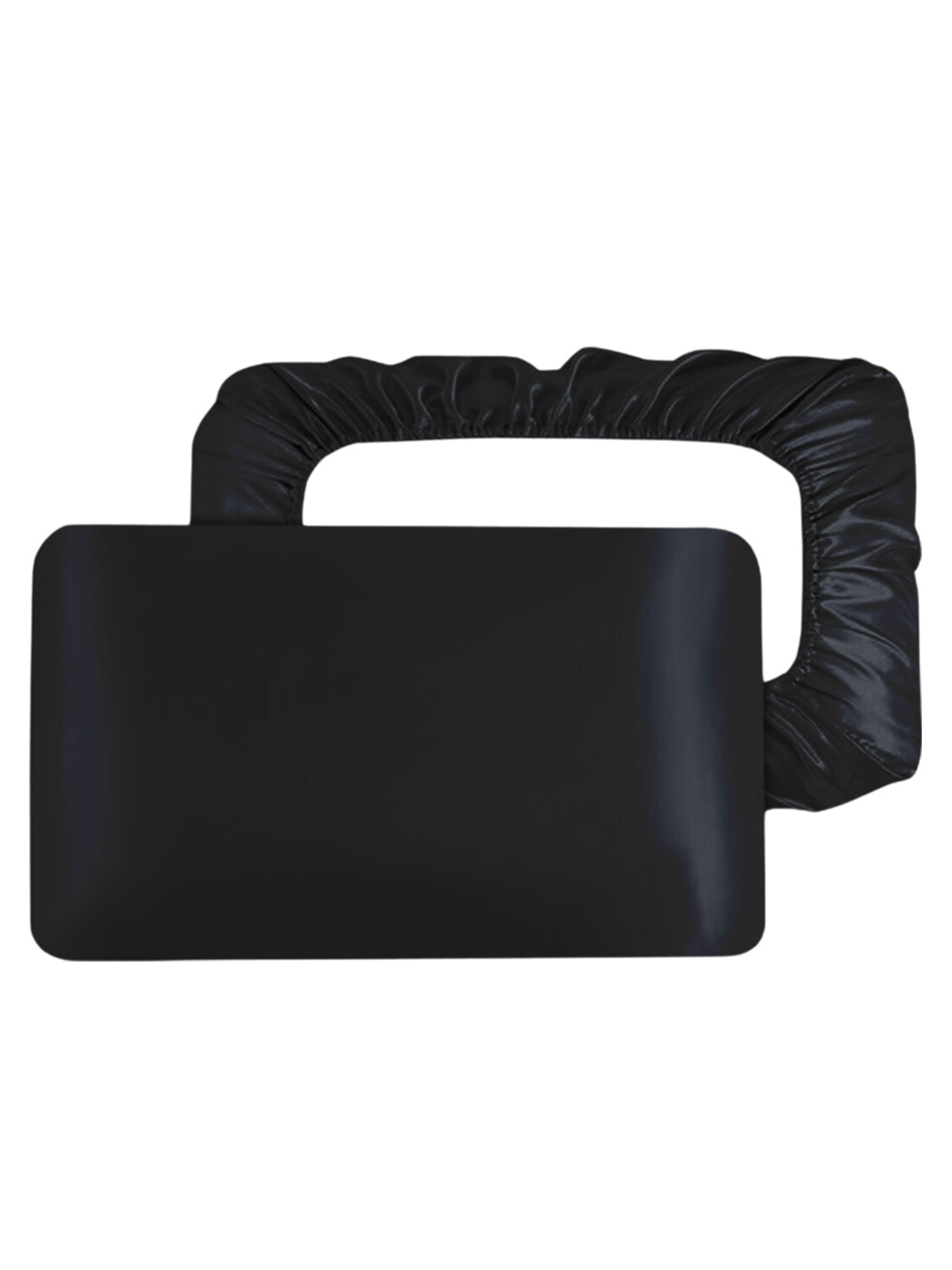 

ME & YOU Navy Blue 2 Pieces Satin Silk Anti Hair Fall Pillow Covers