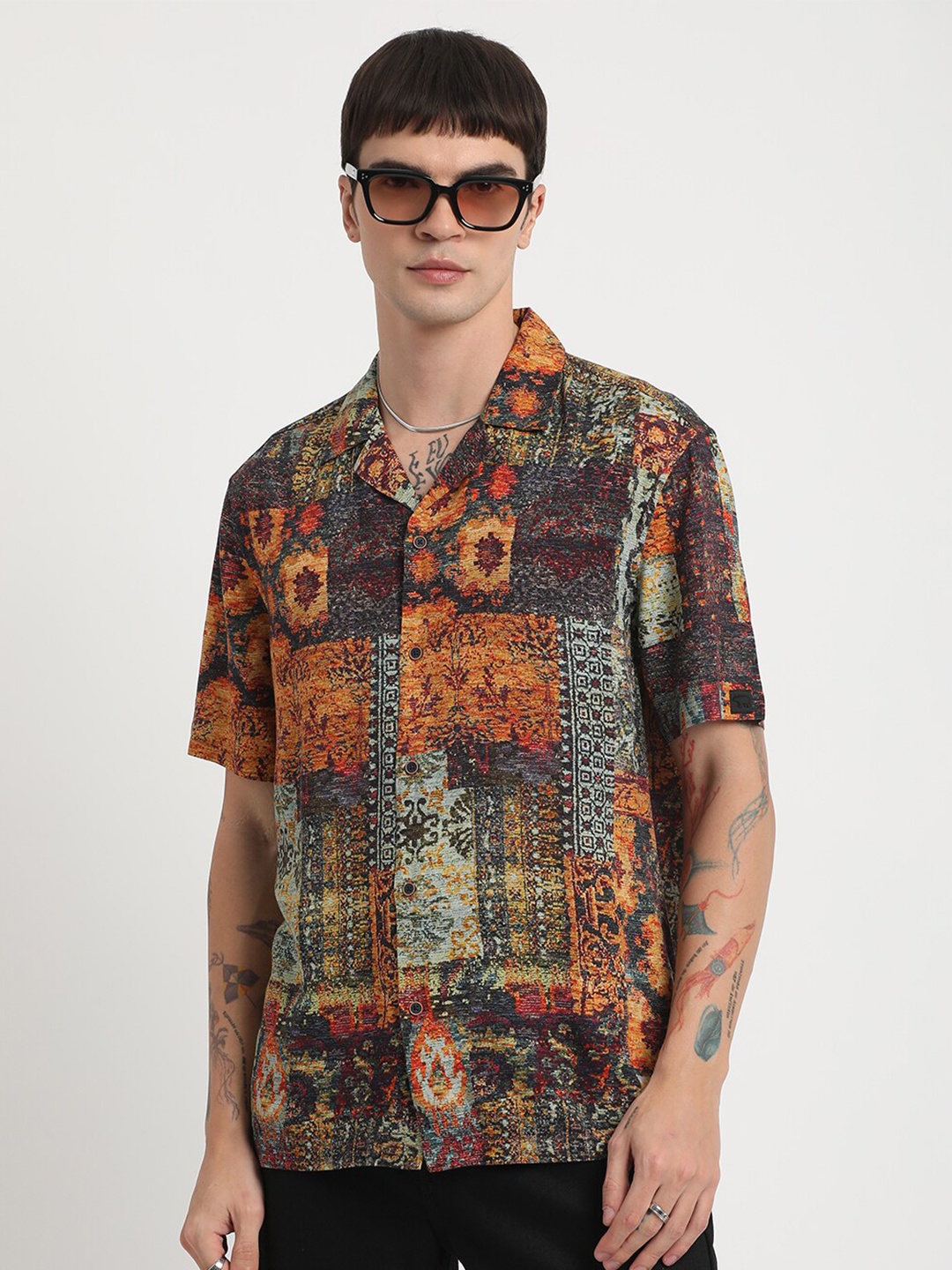 

THE BEAR HOUSE Abstract Printed Casual Shirt, Multi